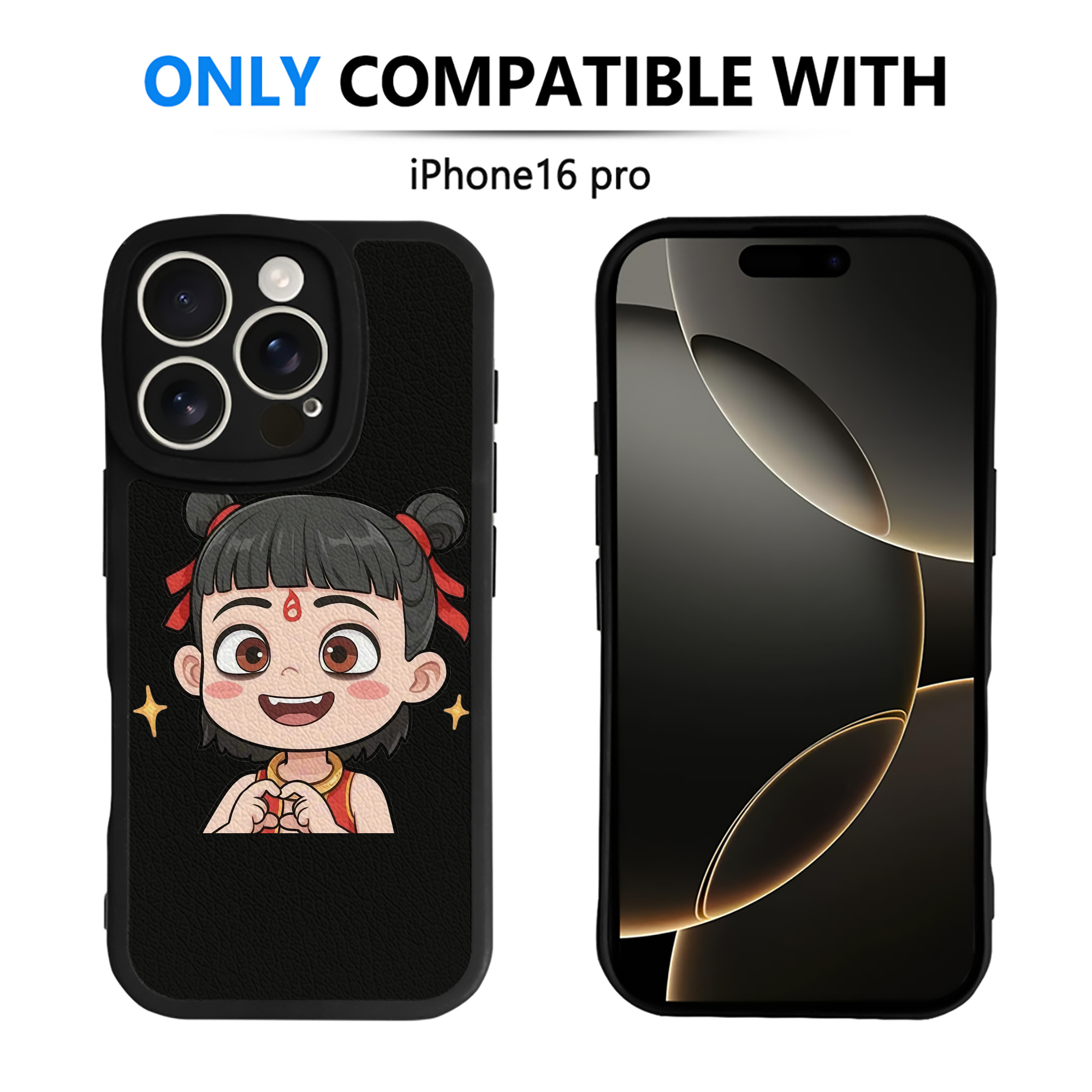 （画像用） Ne Zha 2 ナタ 魔童の大暴れ 【iPhone 16シリーズ対応】シリコンスマホケース（レザー調） 材質：シリコン